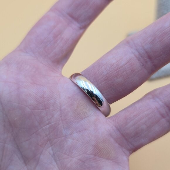 Size 12 Sterling Silver Unisex Large Simple Band Ring A5314 - Picture 4 of 8